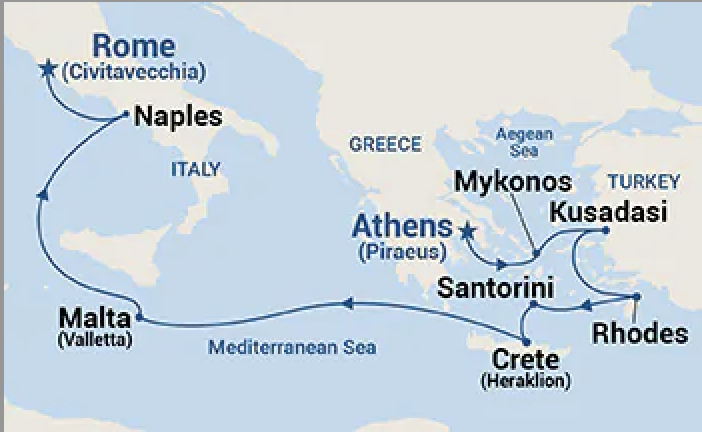 Discover the Mediterranean with An Cruise to Greece and Italy