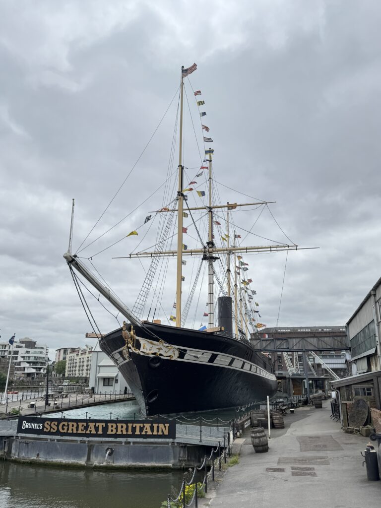 Full view of the SS Great Britain from the dock side